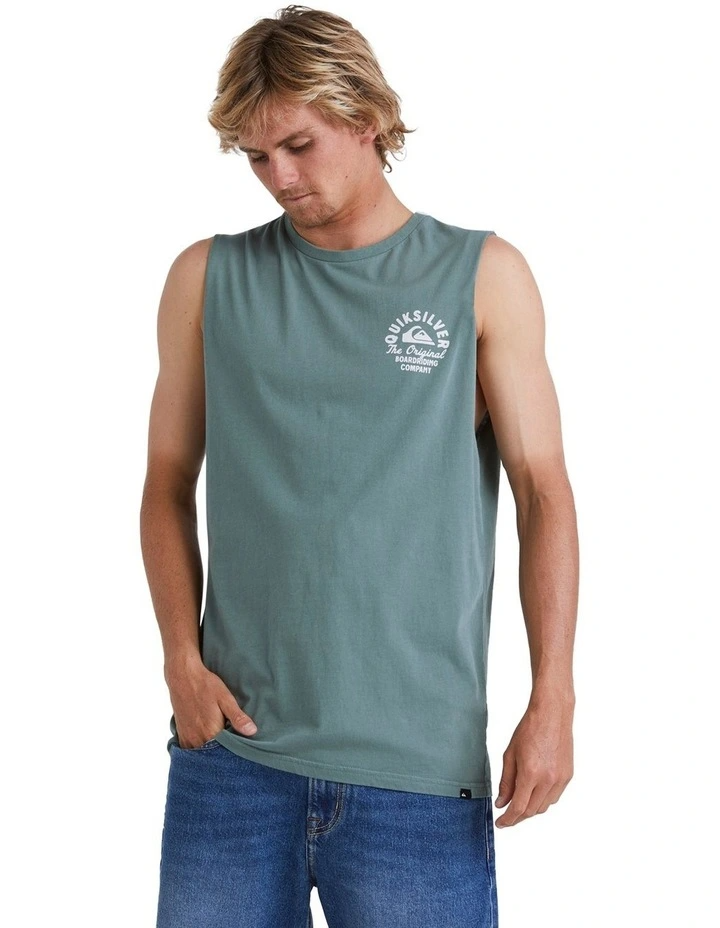 Quiksilver Circled Script Muscle Tee - Laurel Wreath