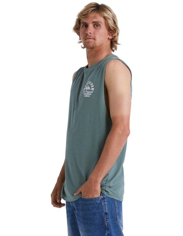 Quiksilver Circled Script Muscle Tee - Laurel Wreath