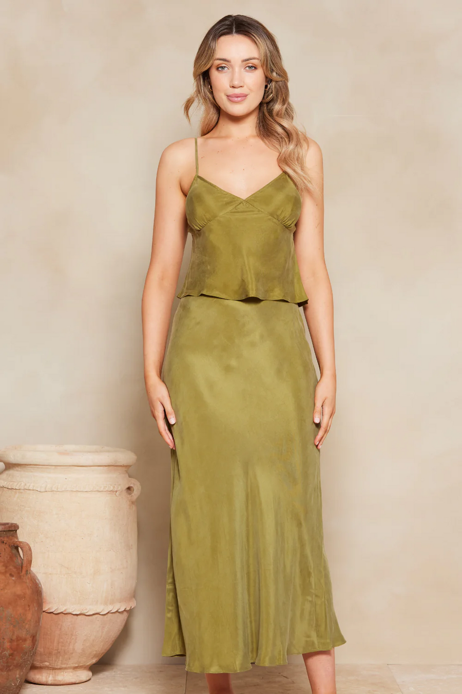 Tigerlily Cinzia Viola Cami - Olive