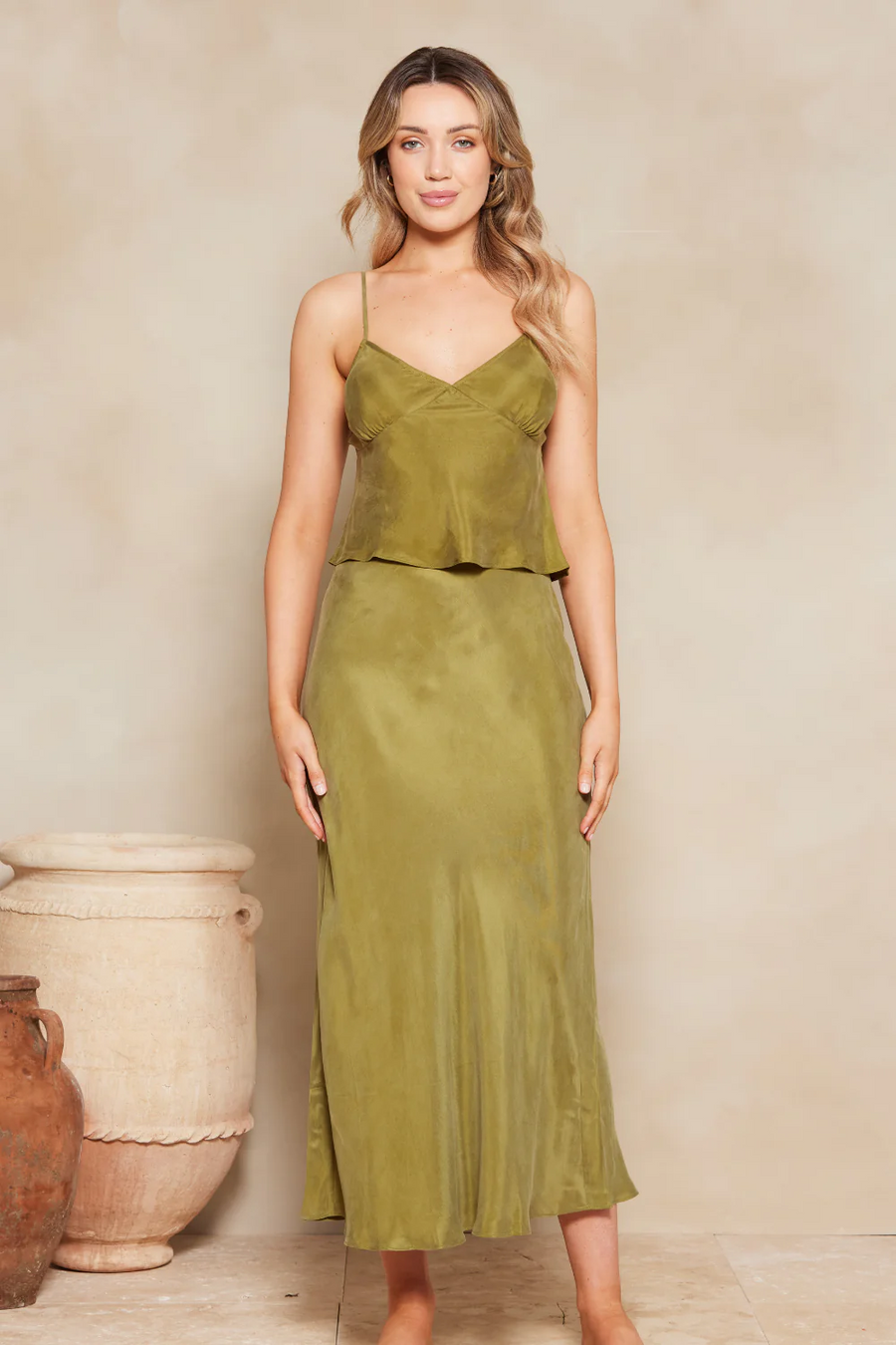 Tigerlily Cinzia Viola Cami - Olive