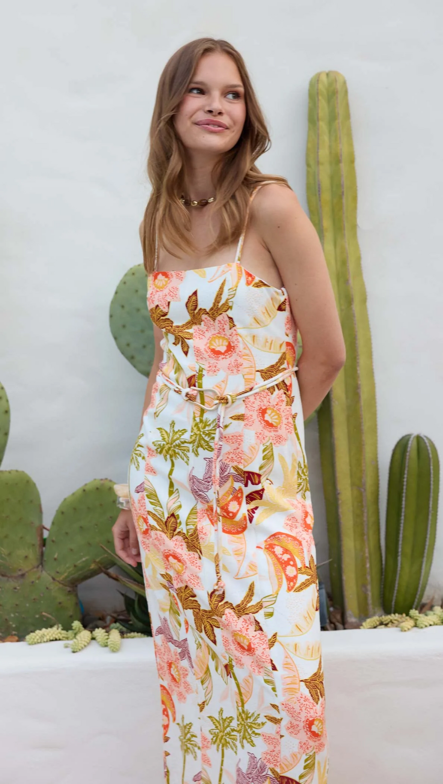 Minkpink Sarai Panelled  Midi Dress - Tropical