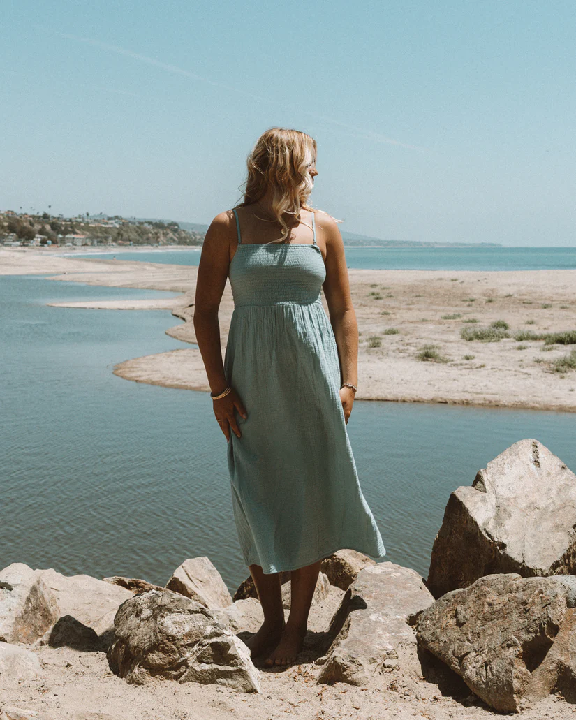 Billabong Off The Coast  Dress - Blue Fog