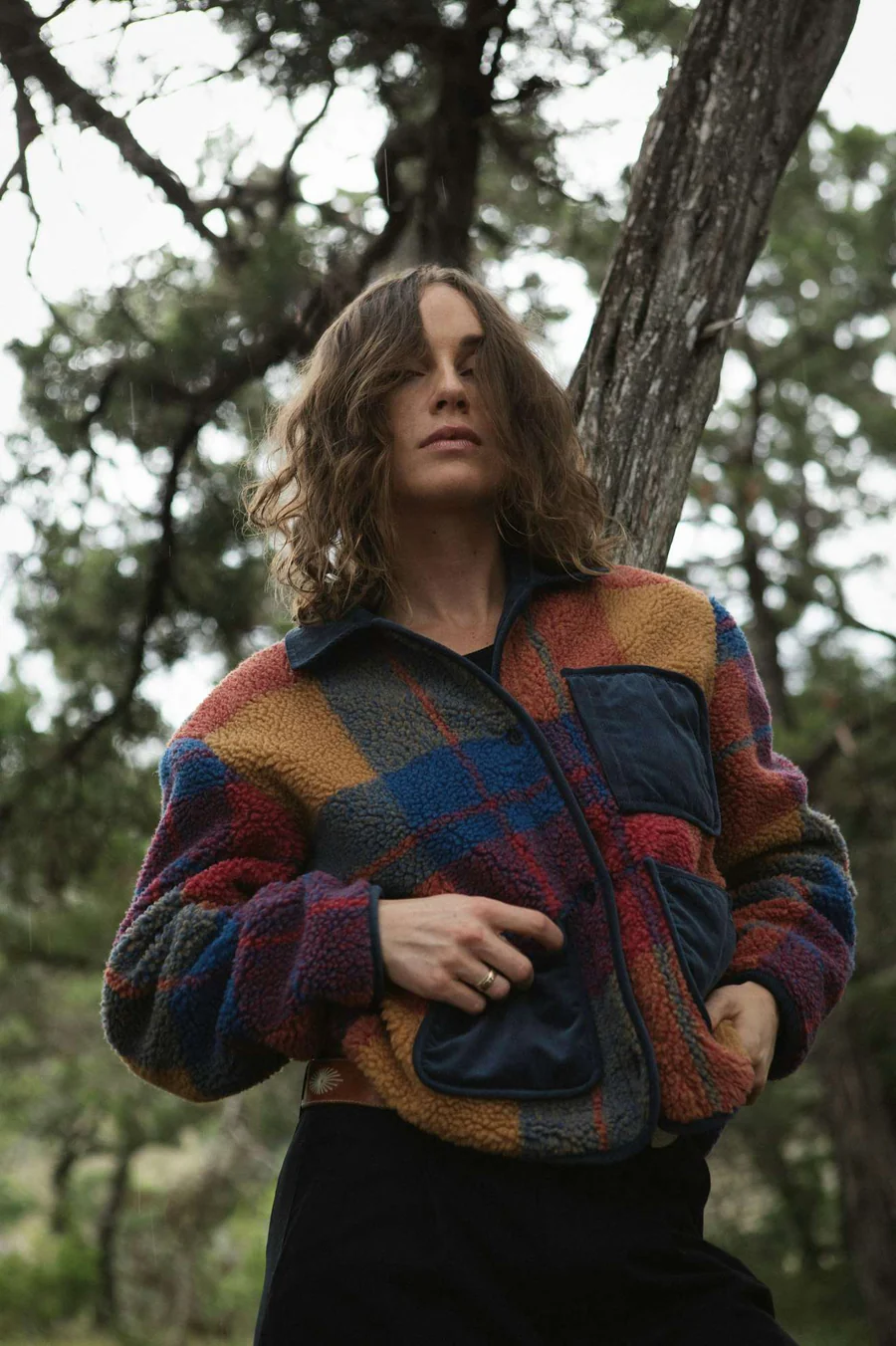 Brixton Delilah Sherpa Jacket -  Multi Color Plaid