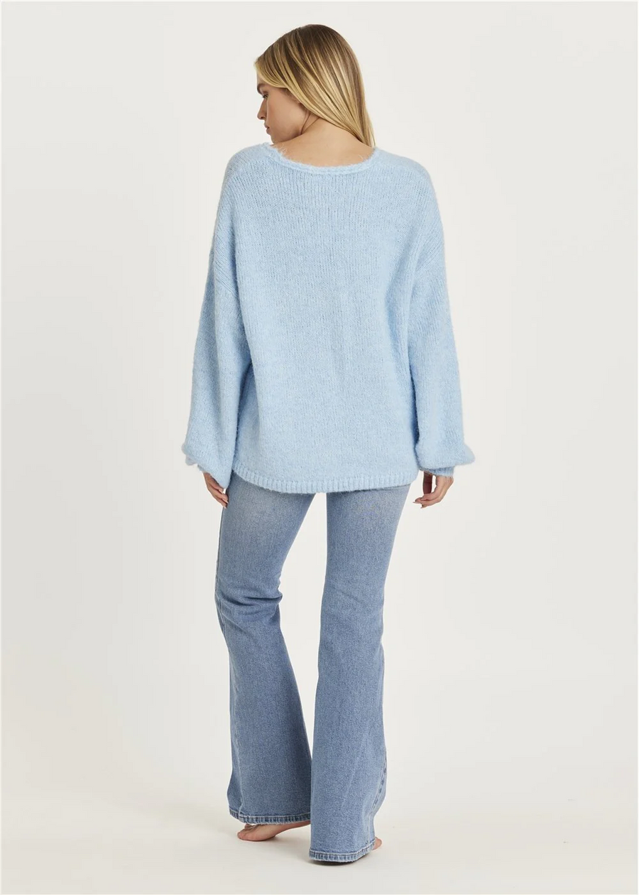 Amuse Society Kingston Sweater - Blue Pool