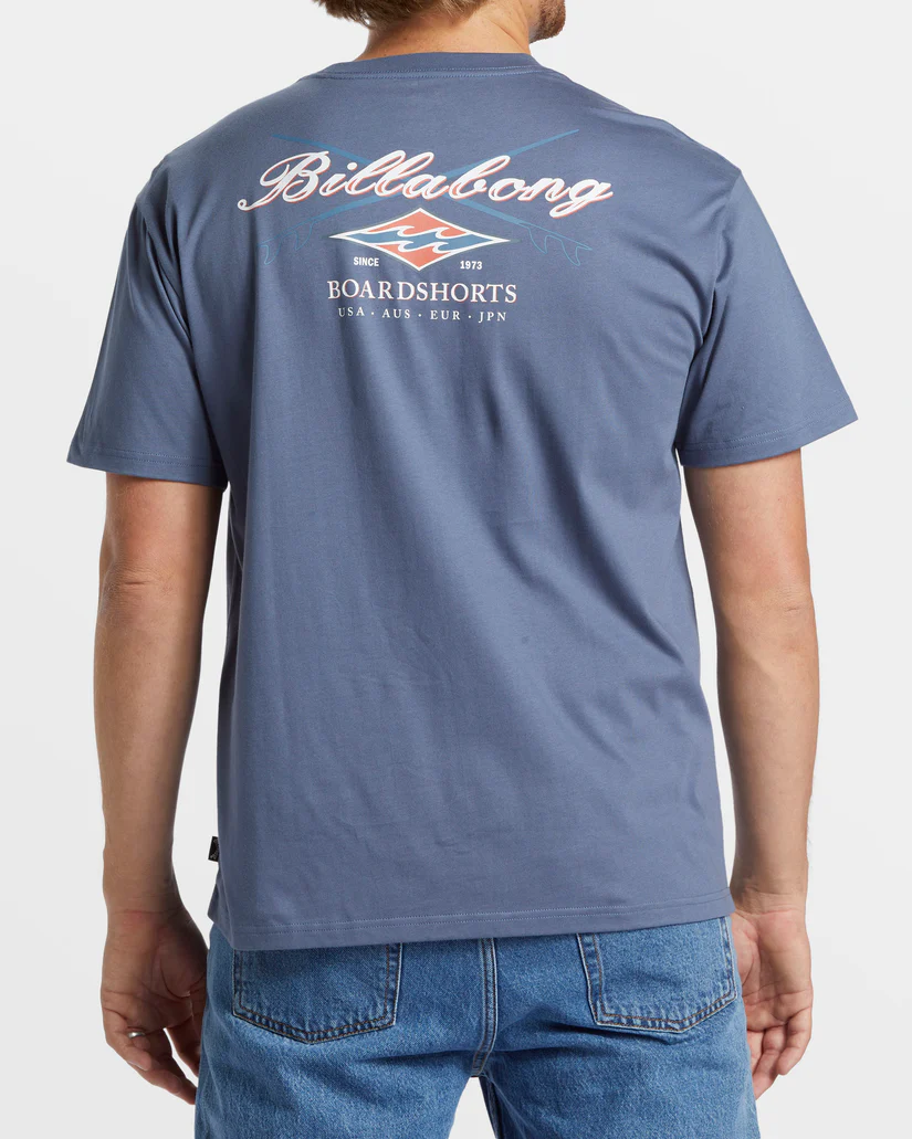 Billabong Crossboard  SS  Tee - Slate Blue