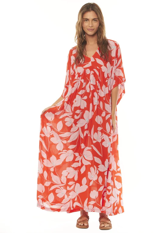 Amuse Francie SS Woven Dress - Cherry