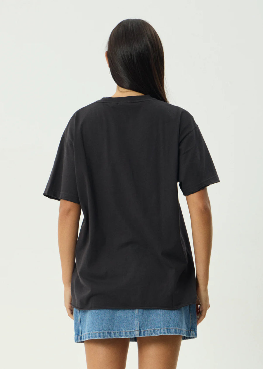 Afends Easty Oversized Tee - Stone Black