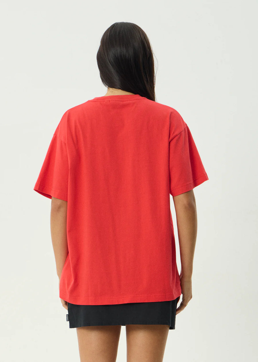Afends Fly Away Oversized Tee - Tomato