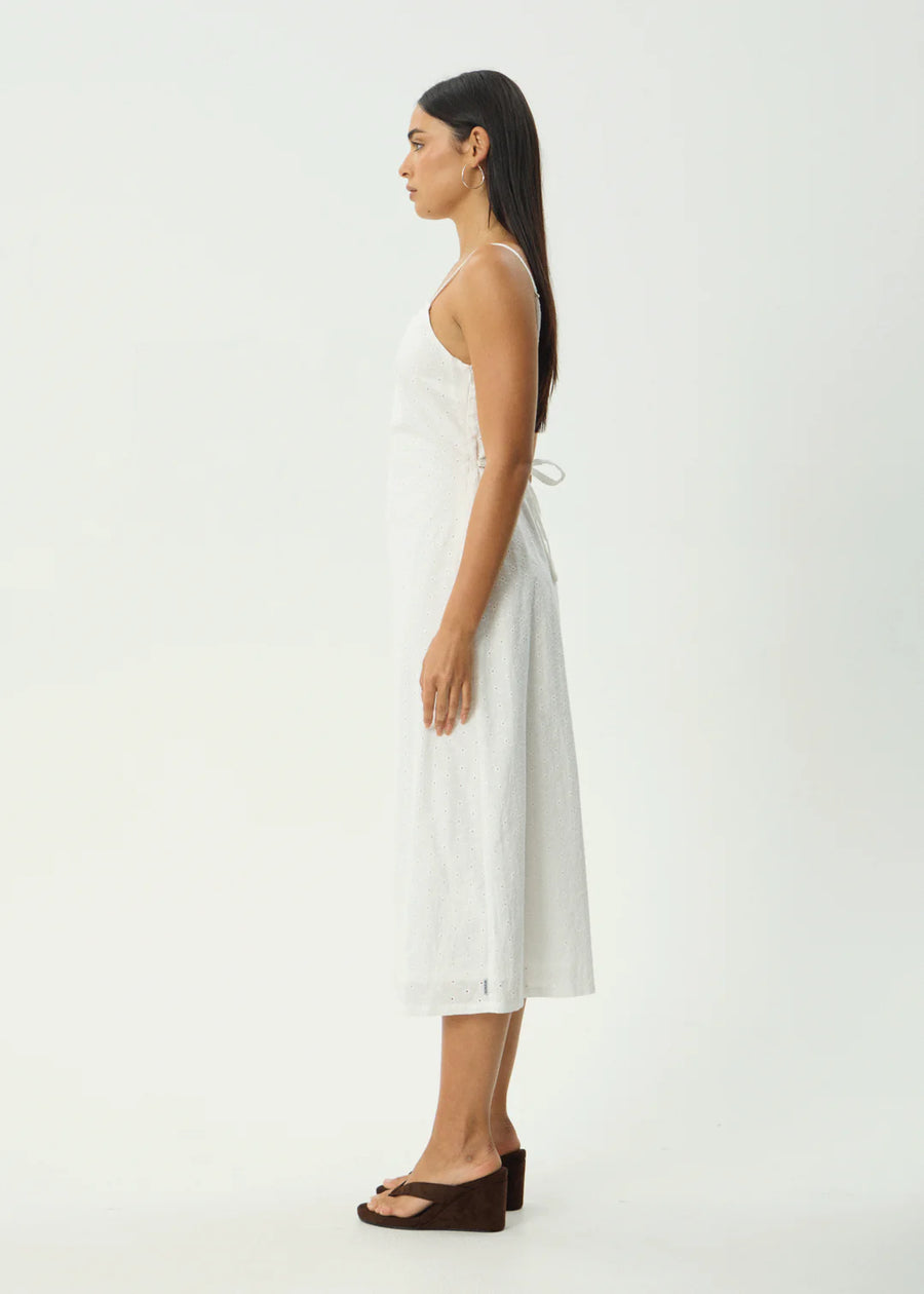 Afends Kindred  Midi Dress - White