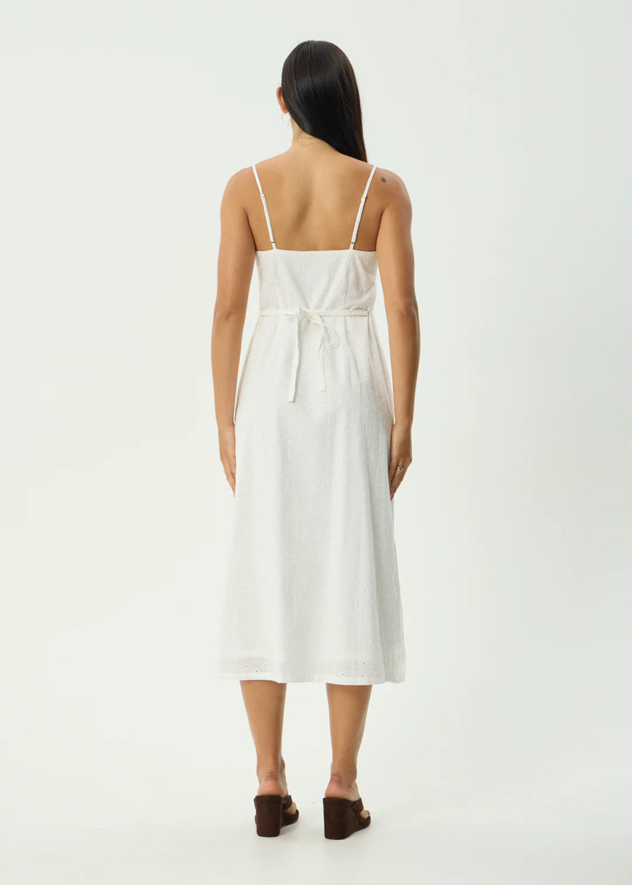 Afends Kindred  Midi Dress - White