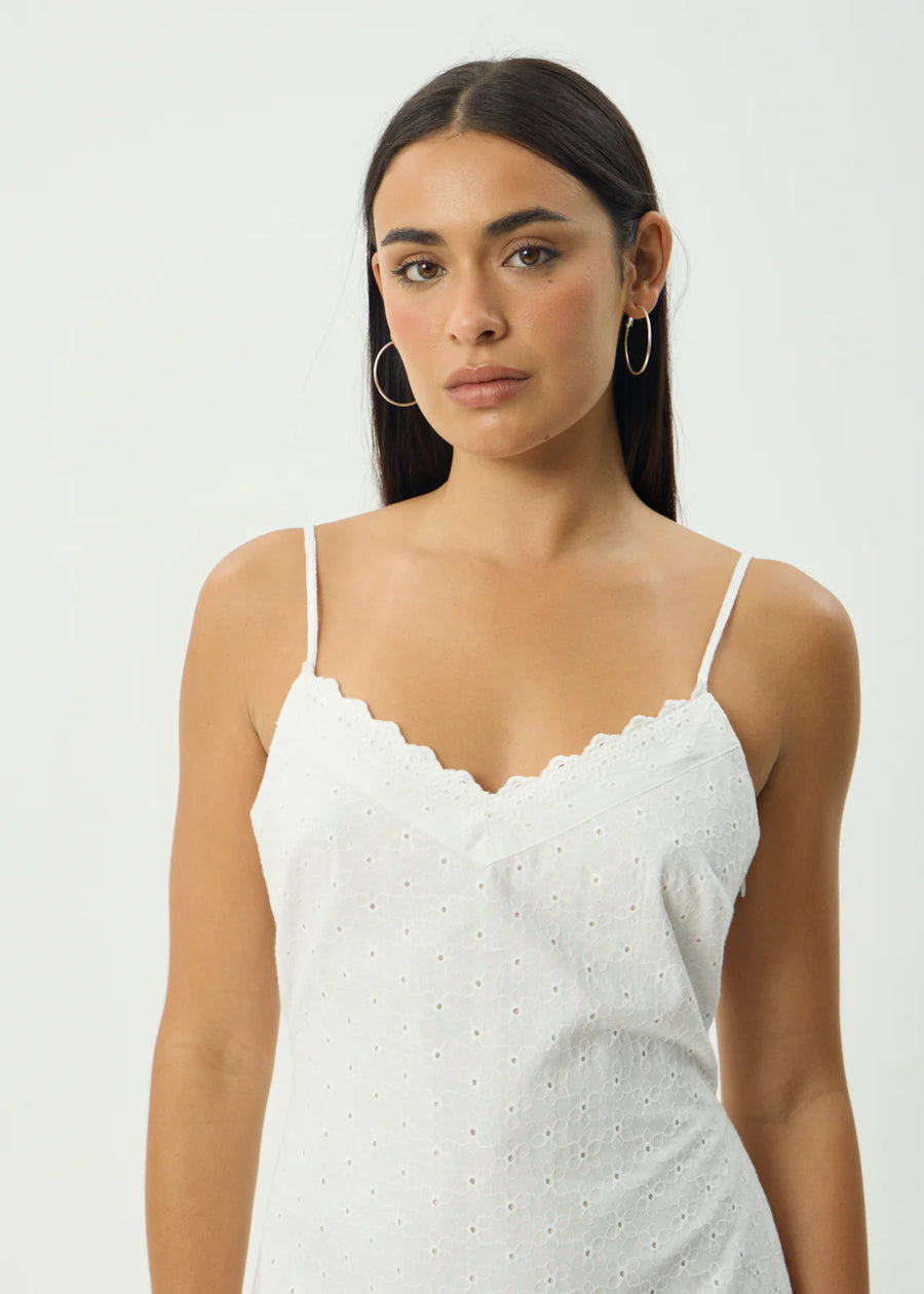 Afends Kindred  Midi Dress - White