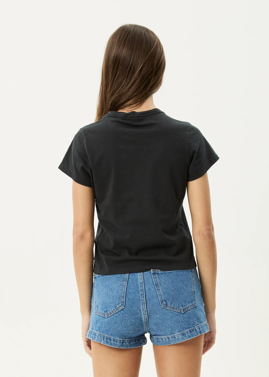 Afends Metamorphosis Baby Tee - Stone Black