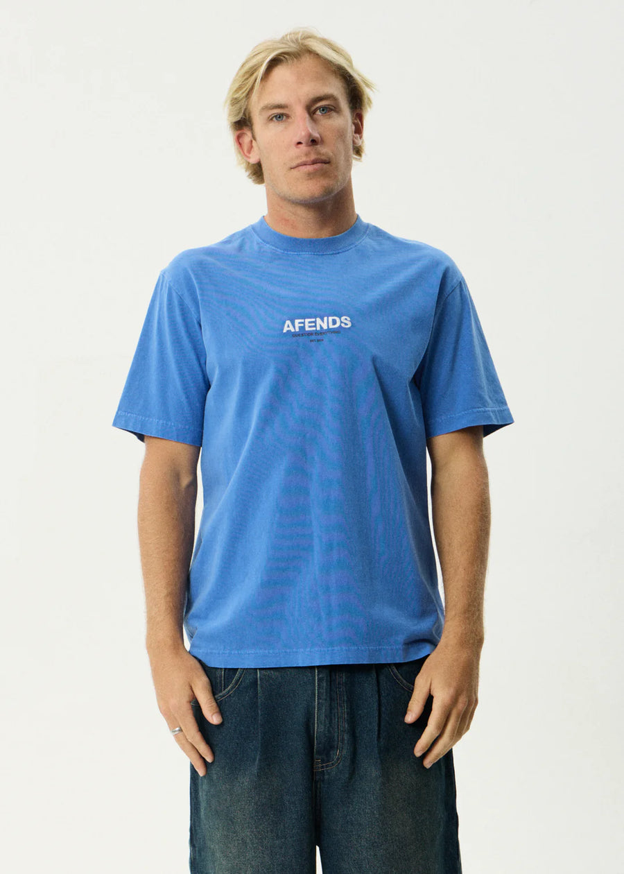 Afends Vinyl Retro Tee - Washed  Marina