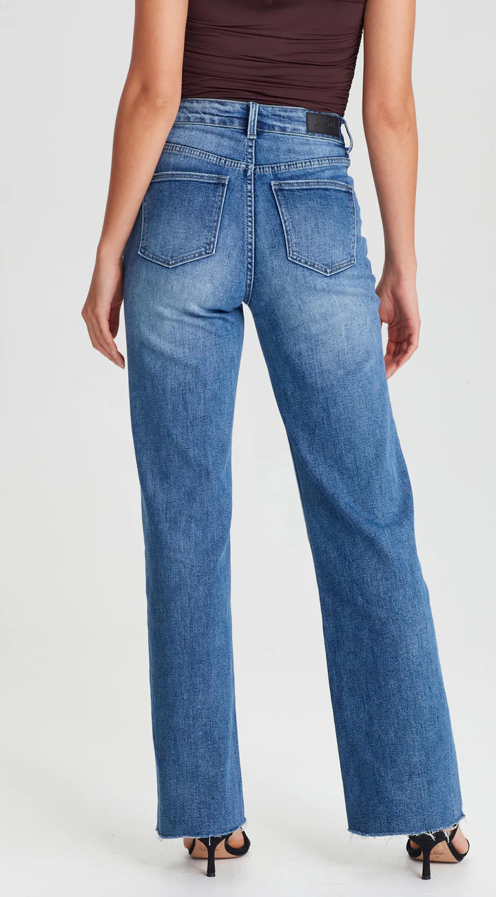 Junkfood Alanis  Wide Leg Jean- Denim Blue