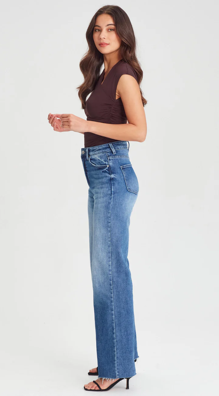 Junkfood Alanis  Wide Leg Jean- Denim Blue