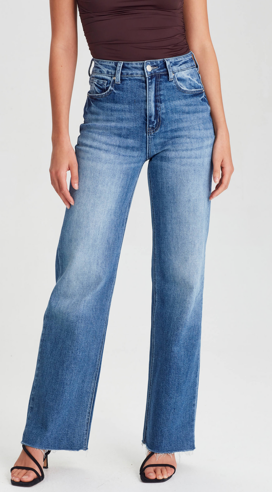 Junkfood Alanis  Wide Leg Jean- Denim Blue