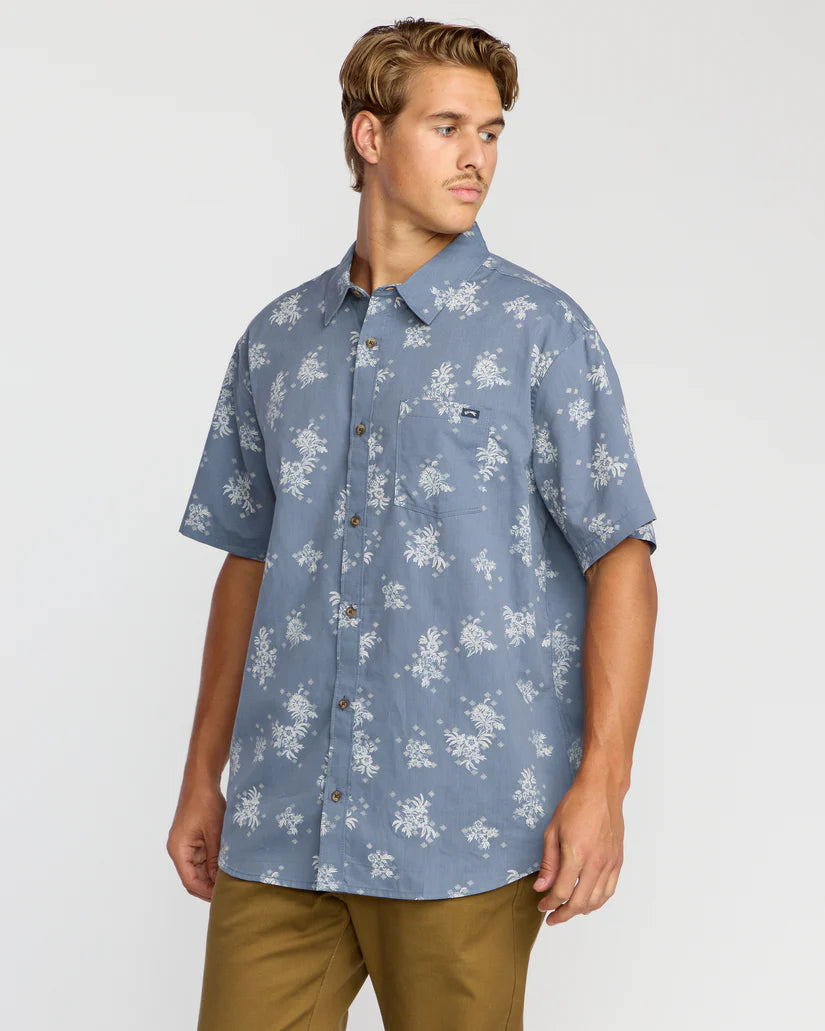 Billabong Sundays Mini SS Shirt - Steel Blue
