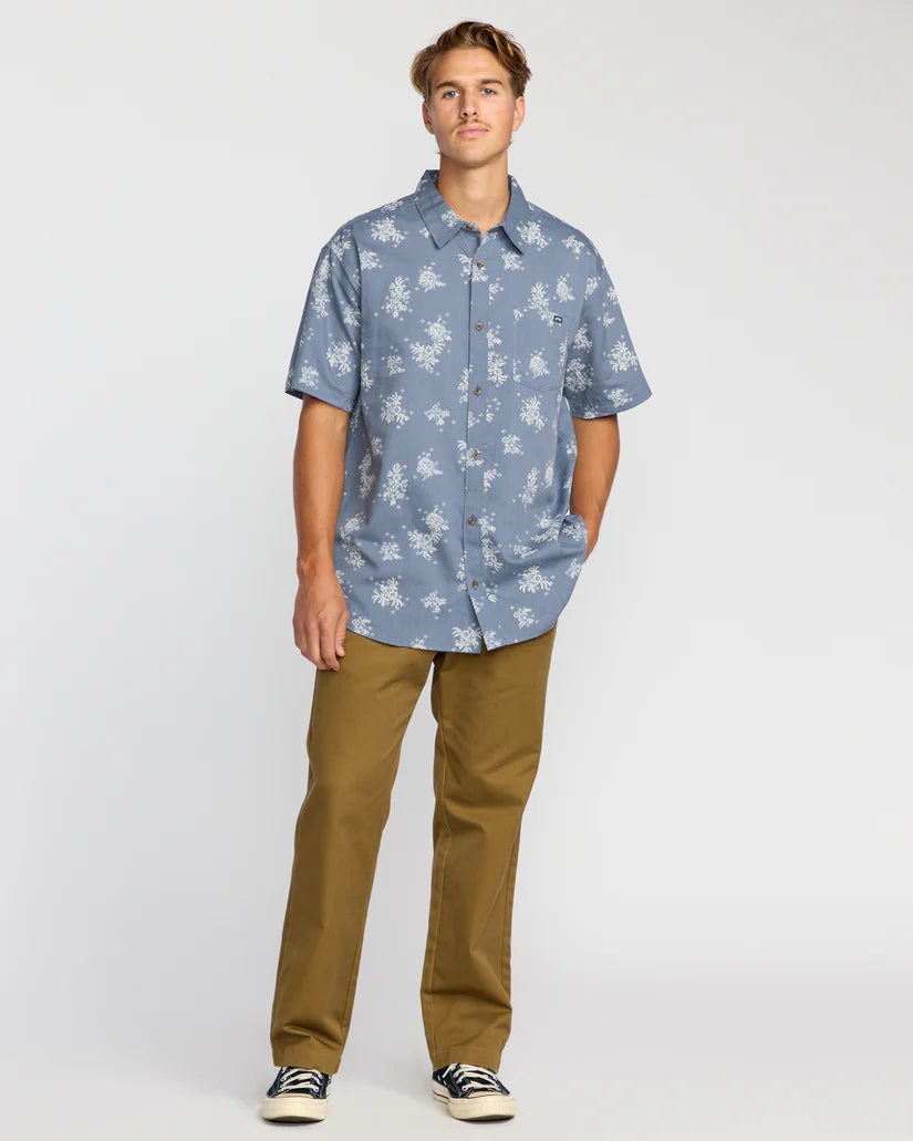 Billabong Sundays Mini SS Shirt - Steel Blue