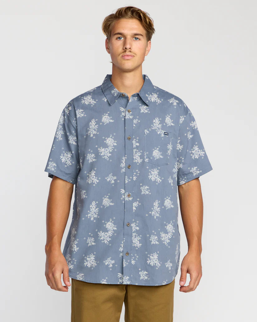 Billabong Sundays Mini SS Shirt - Steel Blue
