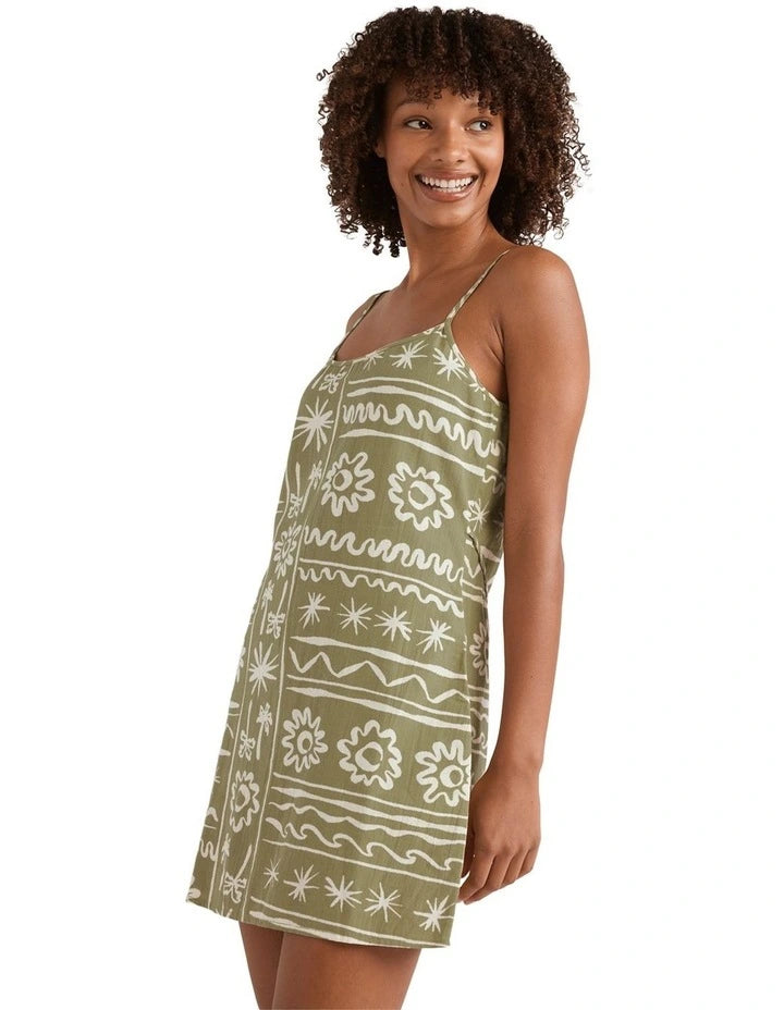 Billabong Beach Haze Dress - Green Tea