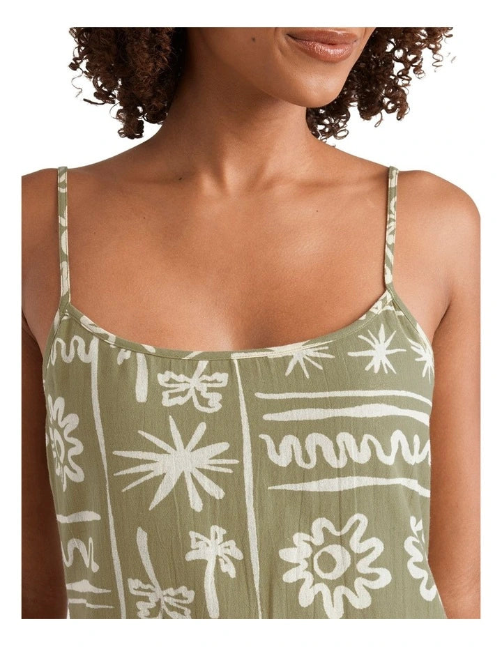 Billabong Beach Haze Dress - Green Tea