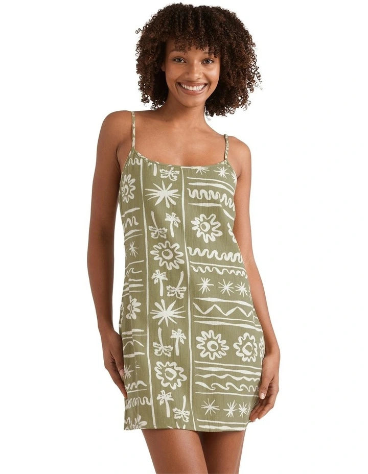 Billabong Beach Haze Dress - Green Tea