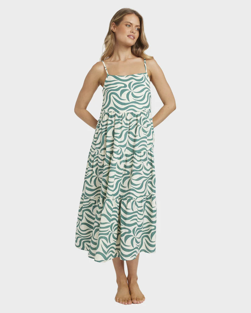 Billabong All The Waves Lost Love Dress - Evergreen