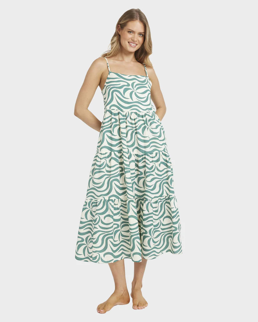 Billabong All The Waves Lost Love Dress - Evergreen