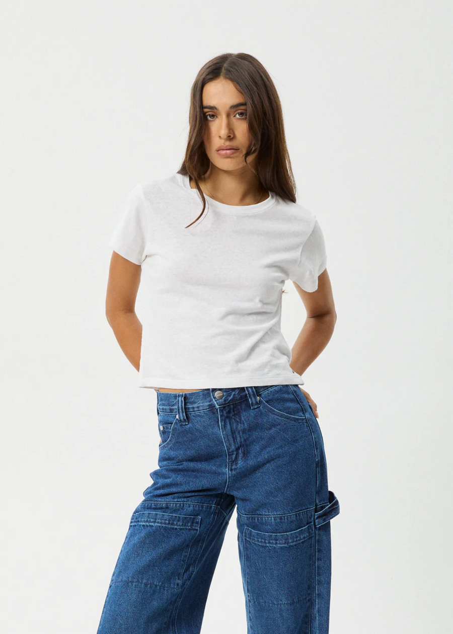 Afends  Carmen Baby Tee - White