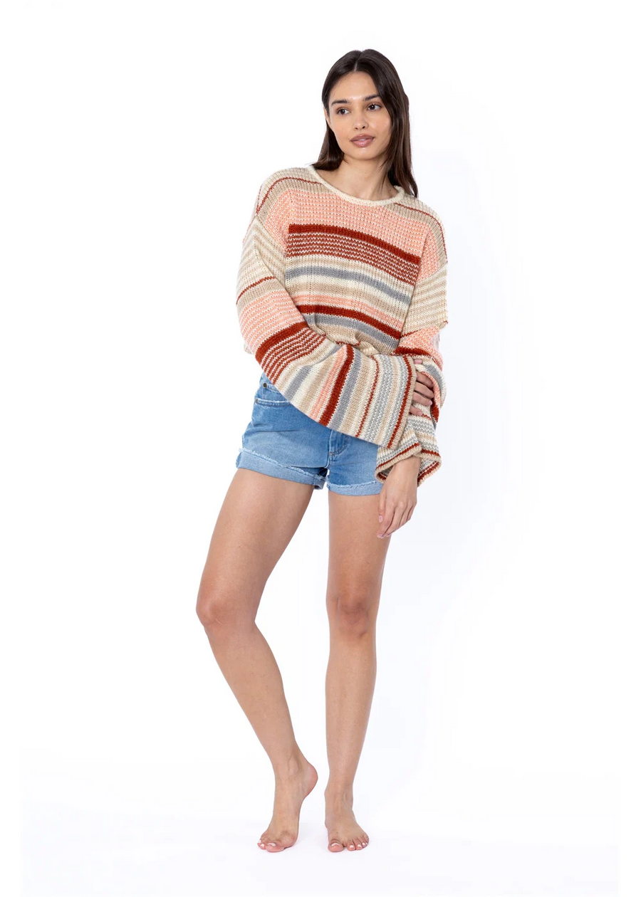 Sisstrevolution Currey Lane Knit  Sweater - Sea Shell