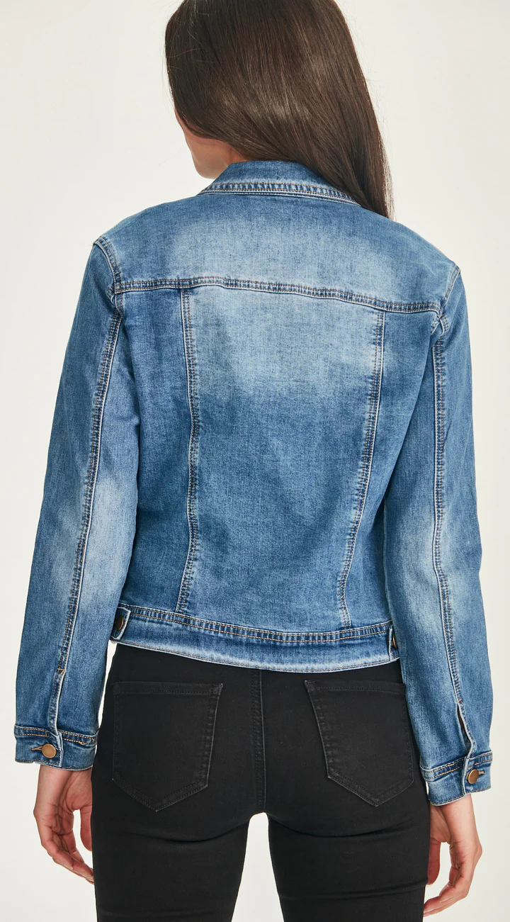 Junkfood Stretch Denim Jacket - Mid Blue