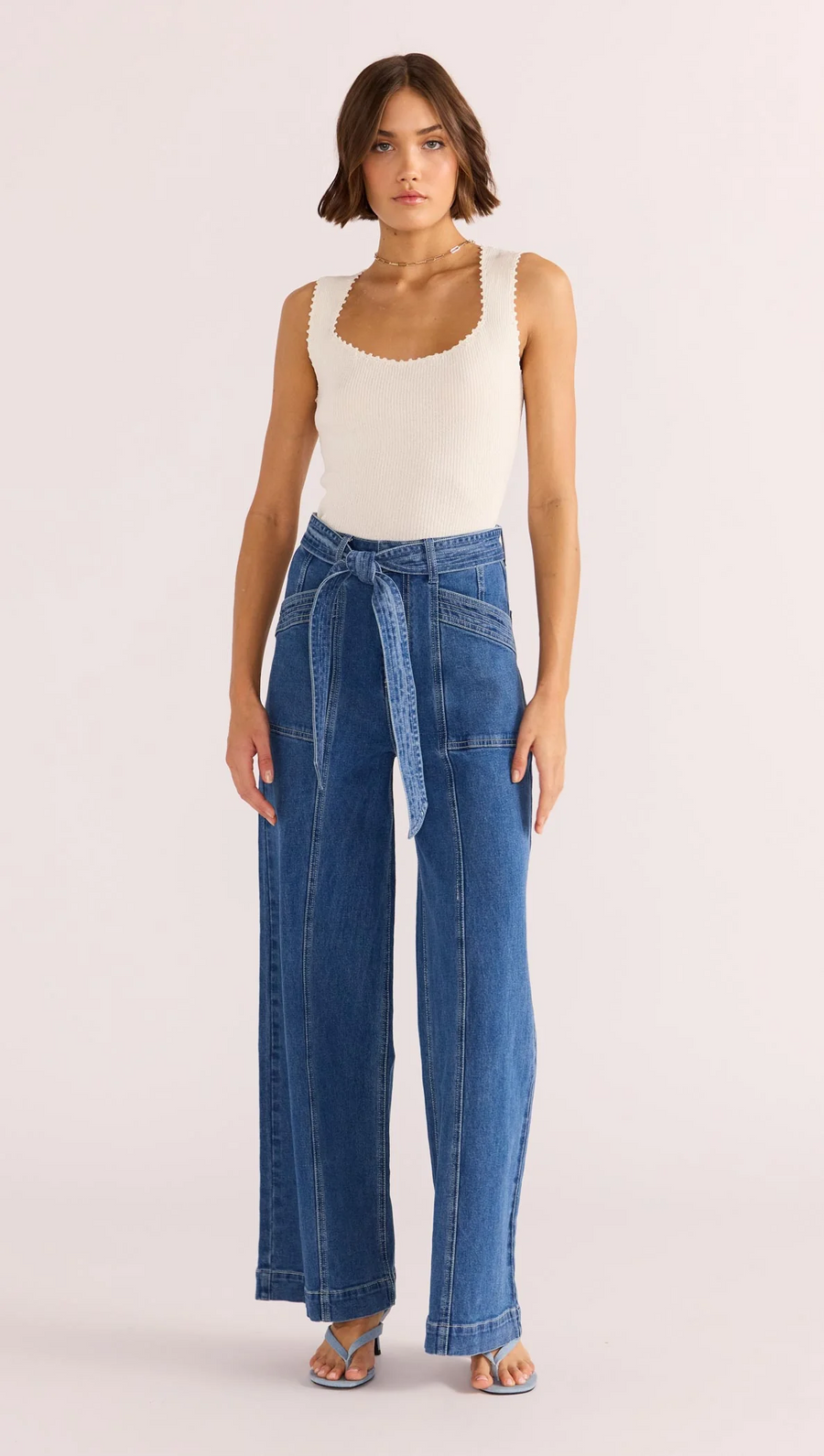Minkpink Ellis Denim Panel Jeans - Denim