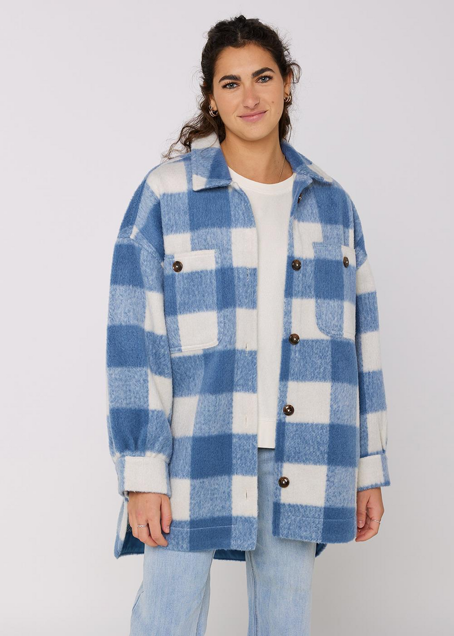 Sisstrevolution Marbella LS  Overshirt - Blue Fog