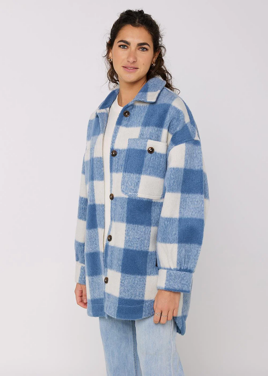 Sisstrevolution Marbella LS  Overshirt - Blue Fog
