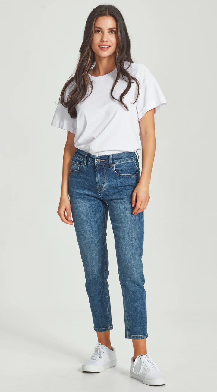 Junkfood Kailey Short Stuff Jean - Dark Blue