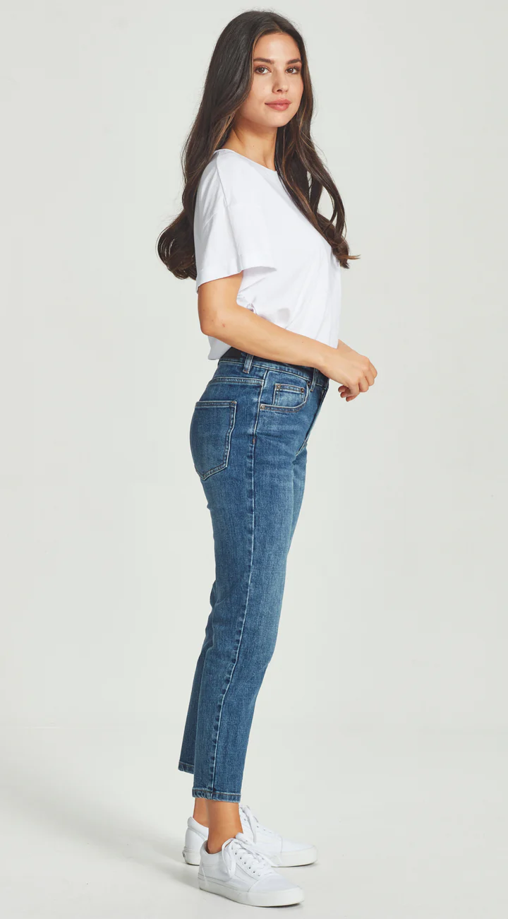 Junkfood Kailey Short Stuff Jean - Dark Blue
