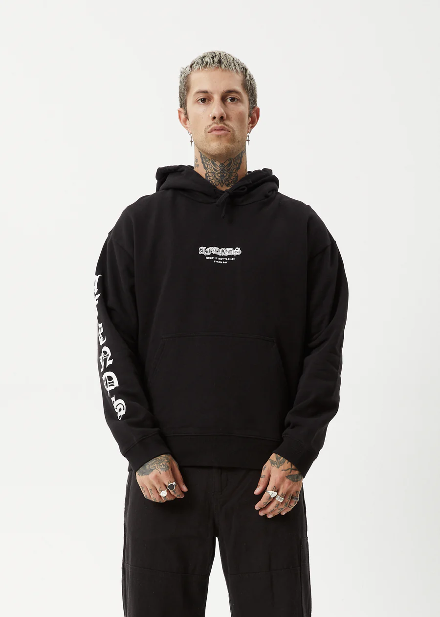 Afends Gothic Pull On Hood - Black