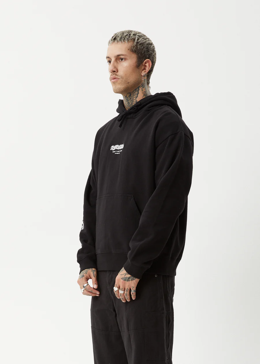 Afends Gothic Pull On Hood - Black