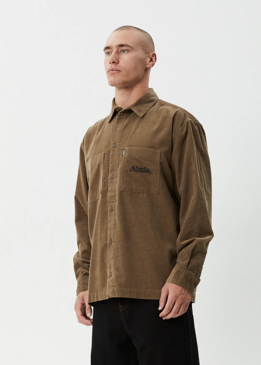 Afends Welcome Back LS shirt - Fossil