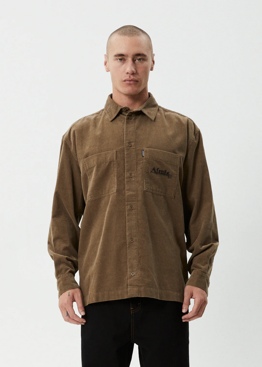Afends Welcome Back LS shirt - Fossil