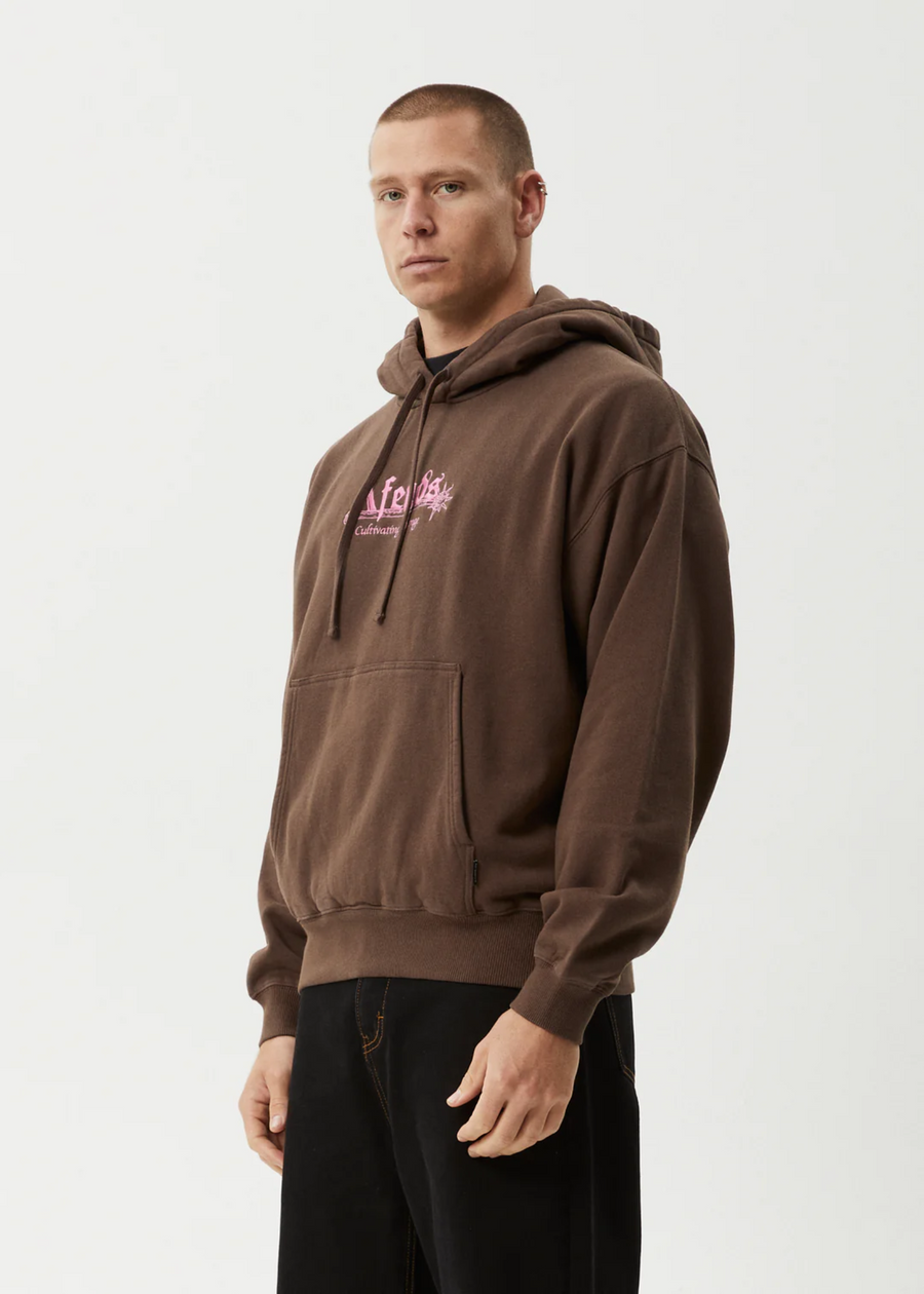 Afends Mace Recycled Pull On Hood - Coffee