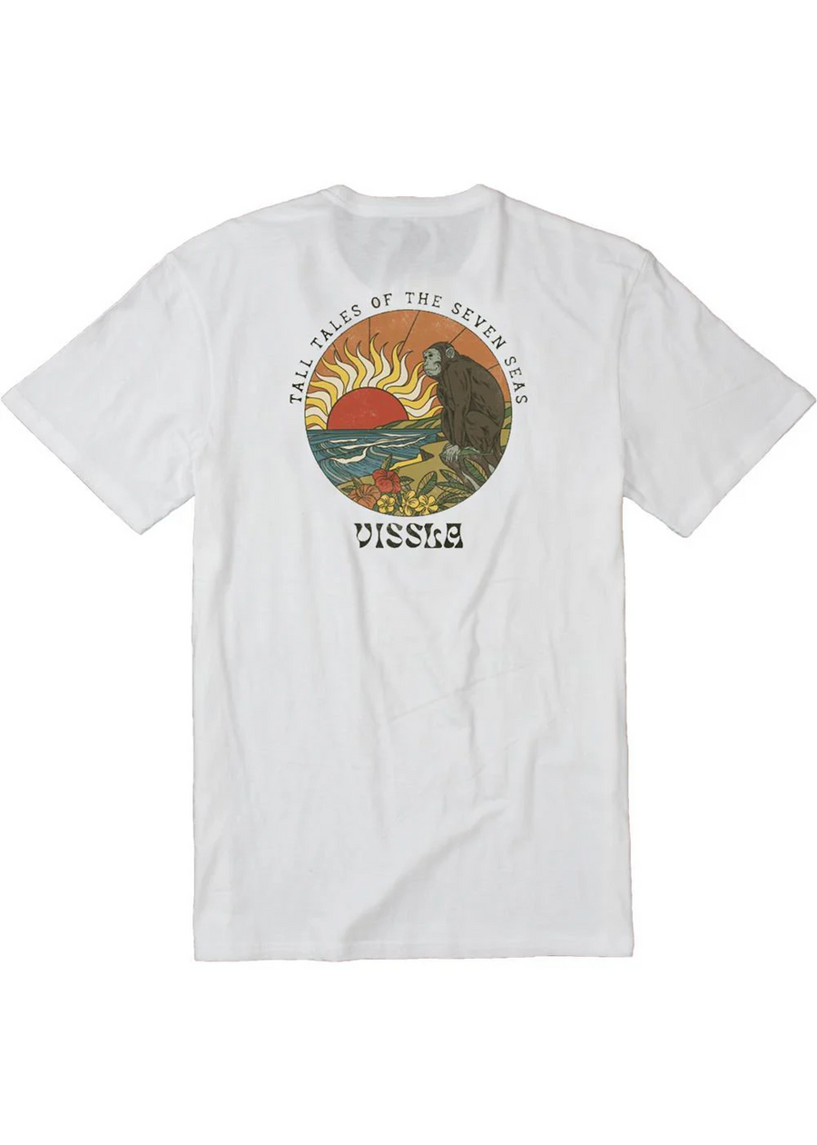 Vissla Monkey Sea Organic Blend SS Tee - White
