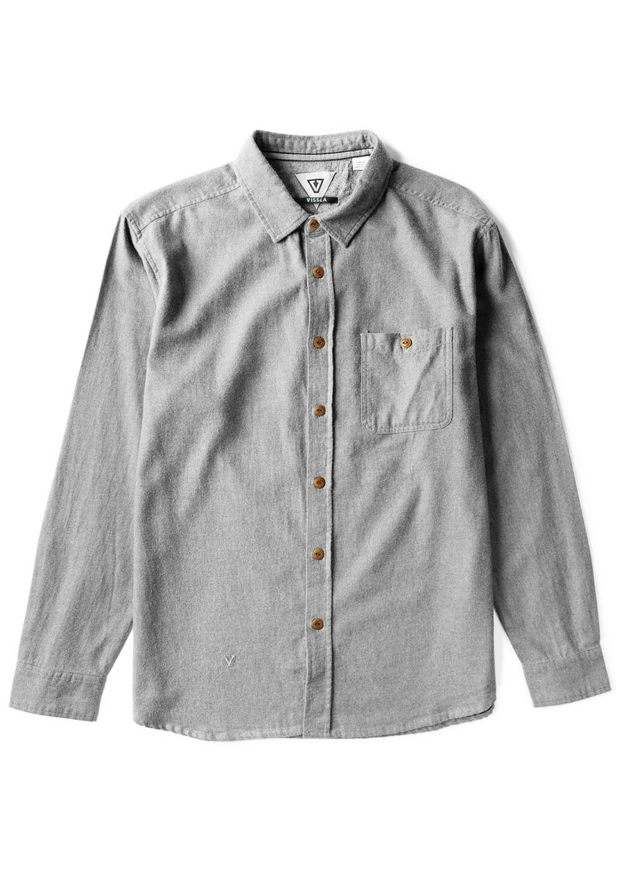 Vissla Go To Shirt LS - Grey Heather