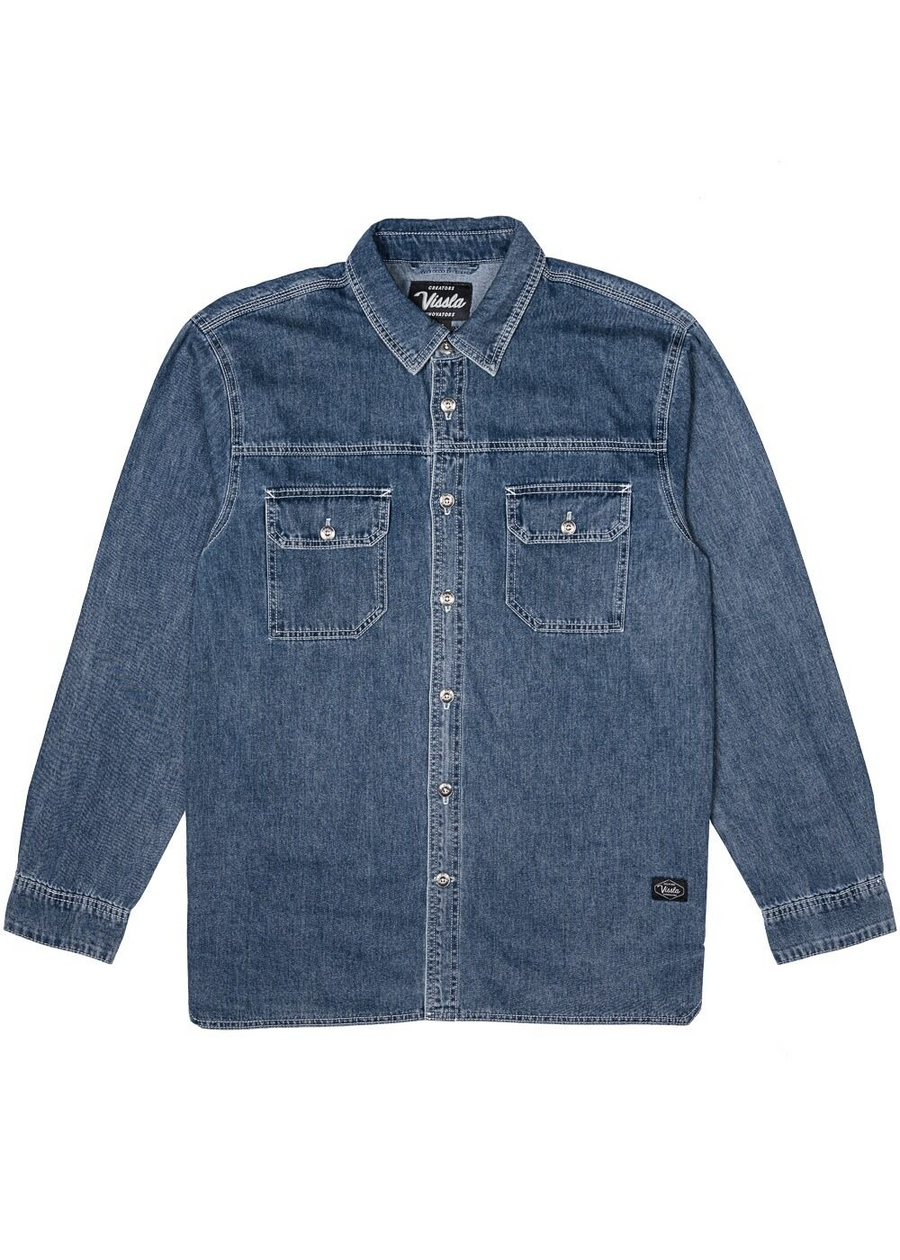 Vissla Creators Denim LS Workshirt - Dark Denim