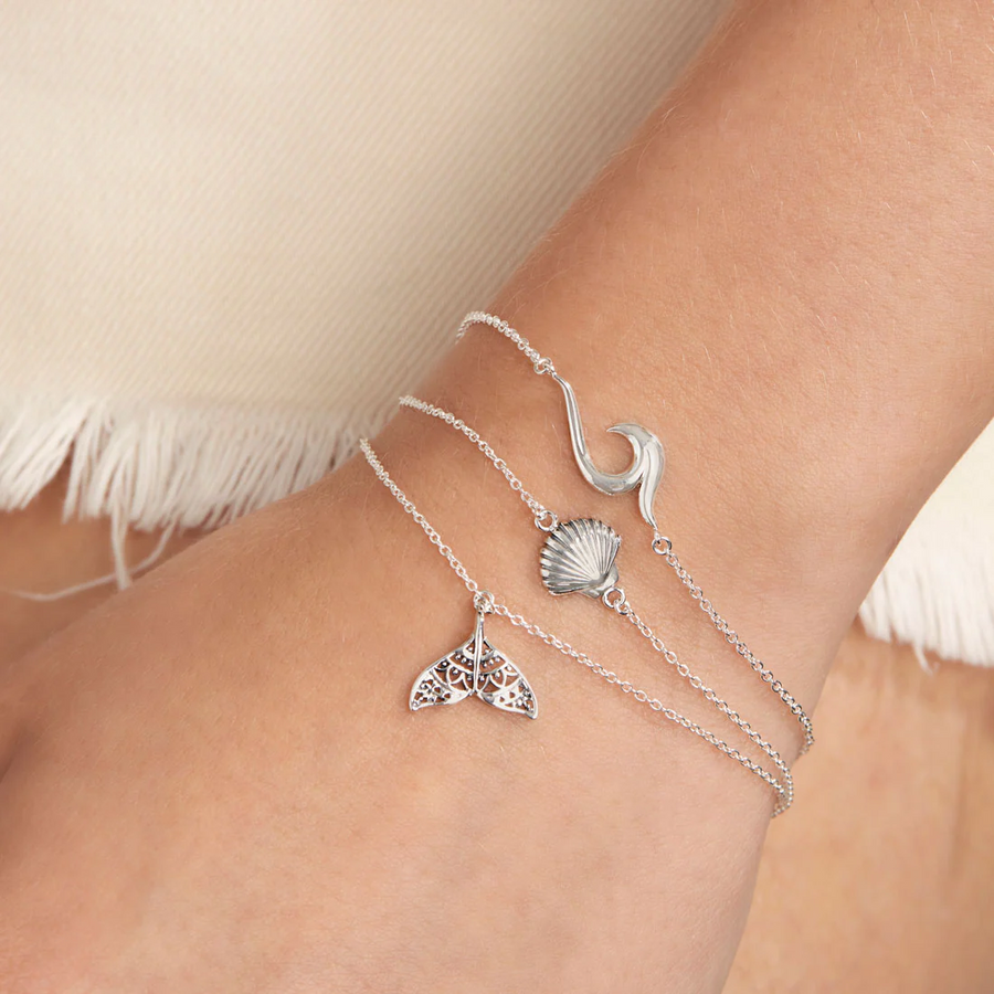 Midsummer Star Ocean Wave Bracelet - Silver