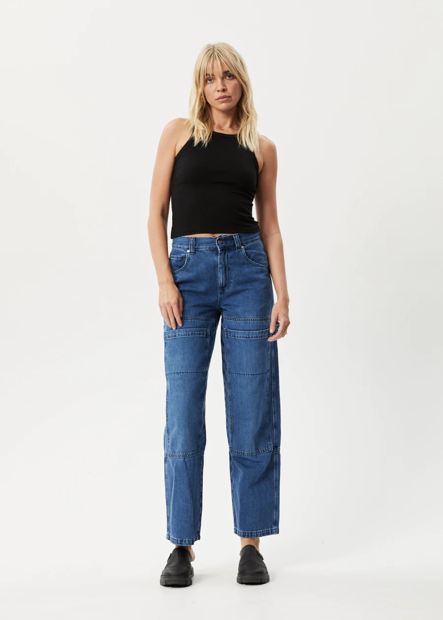 Afends Lydia Hemp Ribbed Singlet - Black