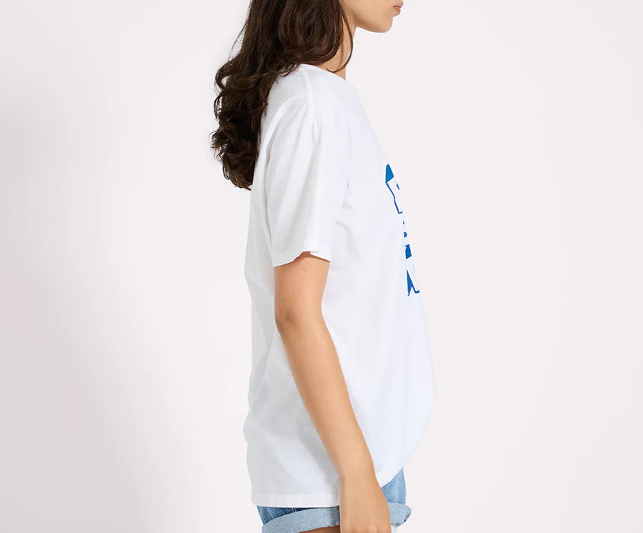 One Teaspoon Blue Jean  Baby Boyfriend  Tee - White