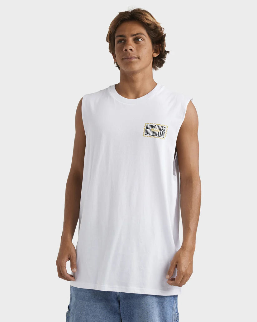 Quiksilver Twisted Tides  Muscle - White