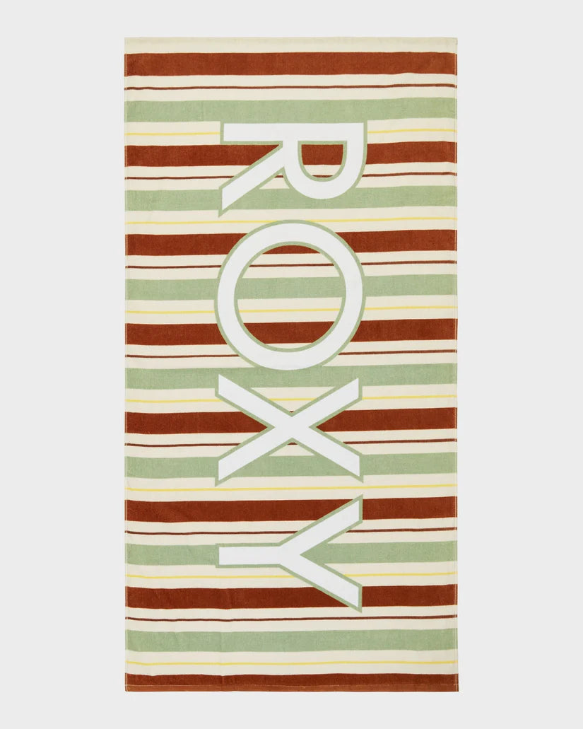 Roxy Fun Adventure Beach Towel - Laurel Green Carver Stripe