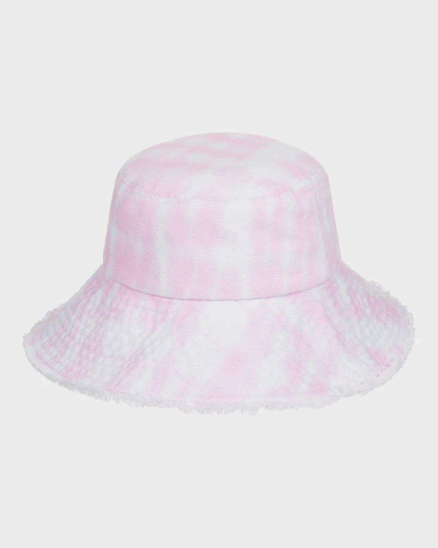 Roxy  Jumping Star Bucket Hat - Pink Tule Tropical Tie Dye